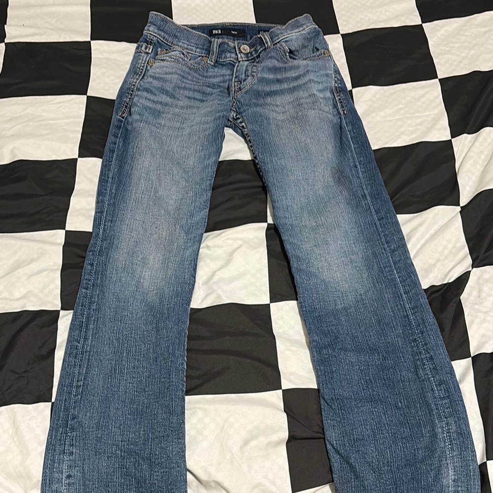 BKE Blue Relaxed Jeans with Natural Fading